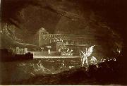 Pandemonium - One out of a set of mezzotints with the same title John Martin